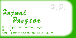 hajnal pasztor business card