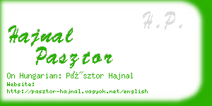 hajnal pasztor business card